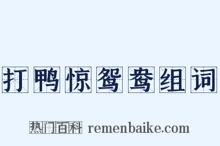 打鸭惊鸳鸯组词是什么意思的图片